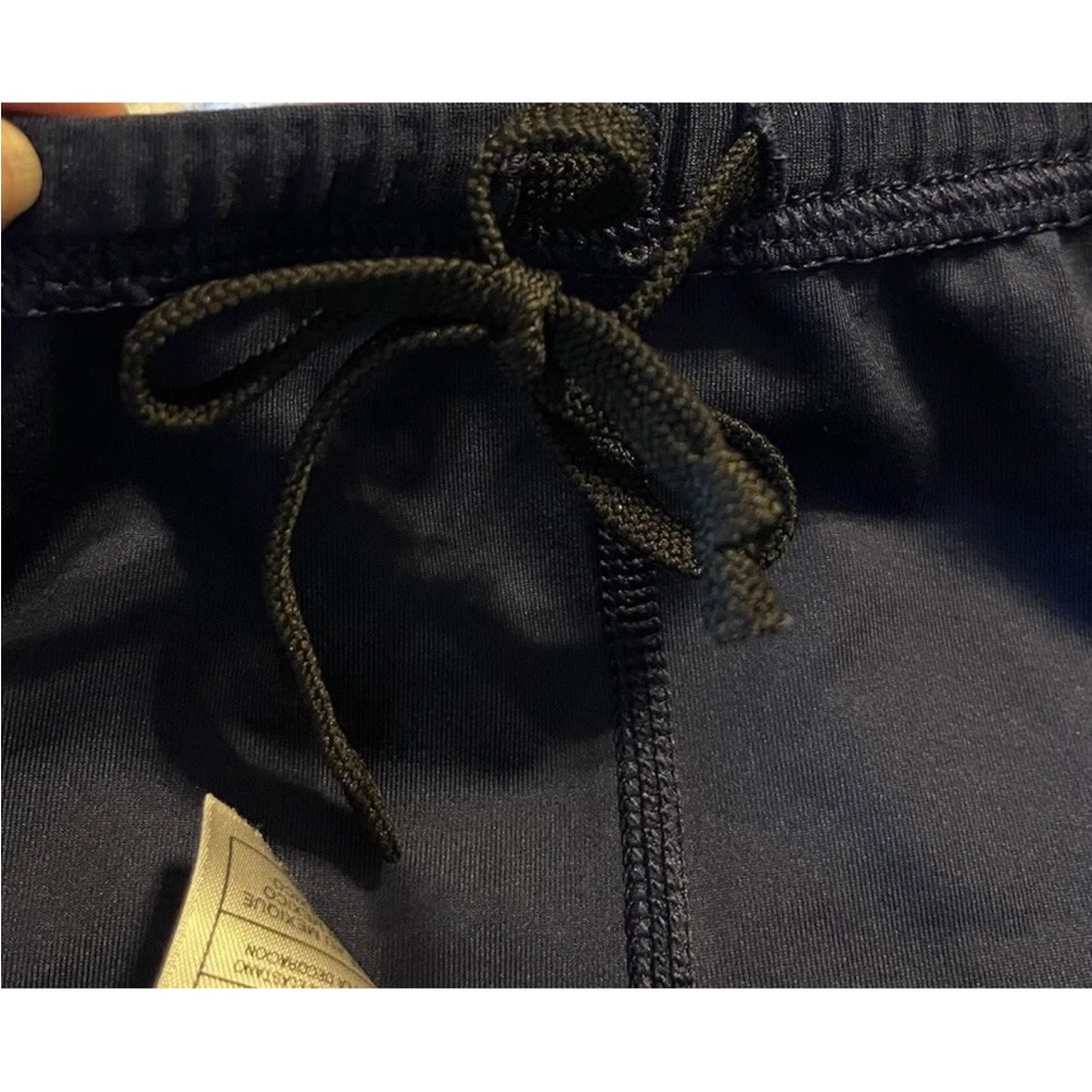 NIKE WOMENS ACTIVE LEGGINGS DRI-FIT NAVY WITH WHITE SWOOSH MEDIUM - Picture 4 of 4